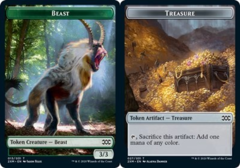 Beast // Treasure Double-sided Token - Foil